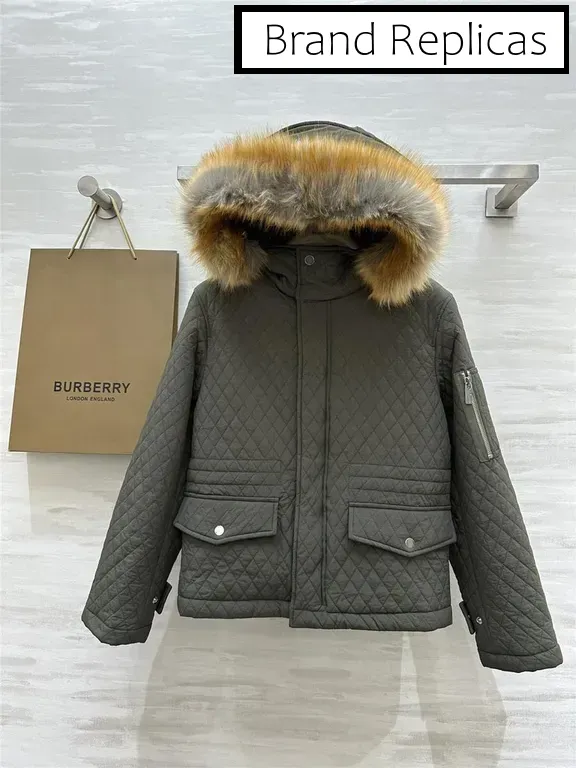 Burberry Diamond Quilted Hooded Jacket